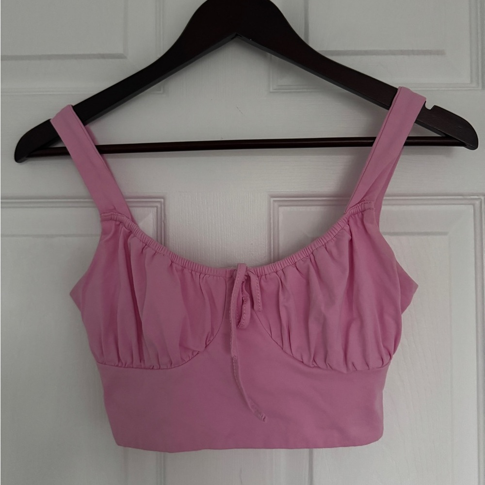 Tiger Mist Crop Tank Top in Pink